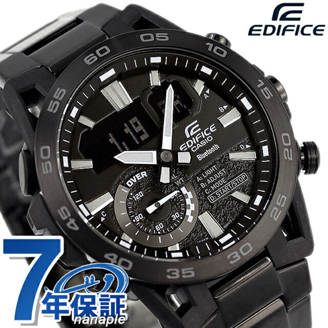 エディフィス EDIFICE ECB-40BK-1A サスペンション Bluetooth 海外モデル メンズ 腕時計 ブランド カシオ casio アナデジ ブラック 黒 ECB-40BK-1ADF