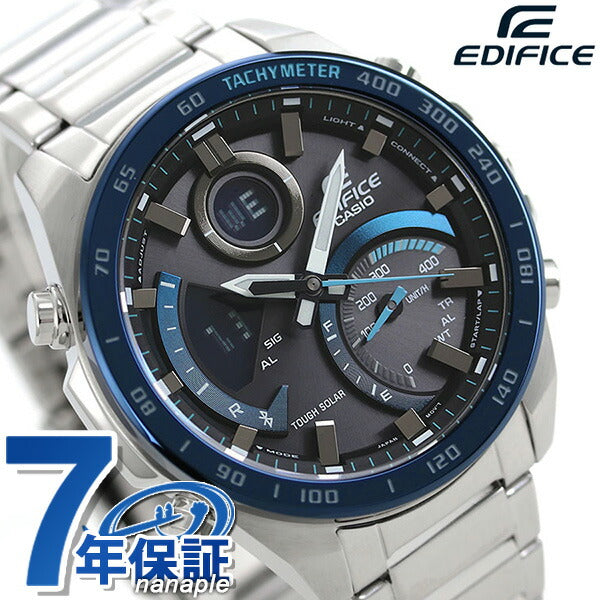 カシオ エディフィス 海外モデル ソーラー ECB-900 メンズ アナデジ ECB-900DB-1BDR CASIO EDIFICE 腕時計 Bluetooth ブラック ブルー