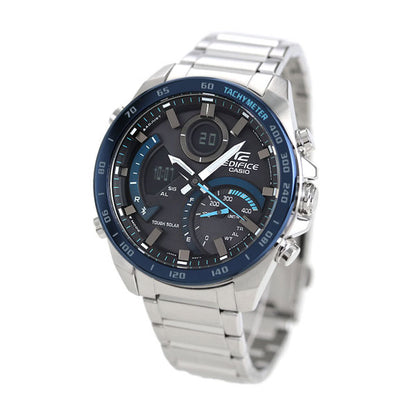 カシオ エディフィス 海外モデル ソーラー ECB-900 メンズ アナデジ ECB-900DB-1BDR CASIO EDIFICE 腕時計 Bluetooth ブラック ブルー