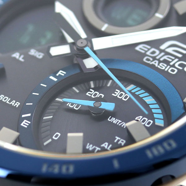 カシオ エディフィス 海外モデル ソーラー ECB-900 メンズ アナデジ ECB-900DB-1BDR CASIO EDIFICE 腕時計 Bluetooth ブラック ブルー