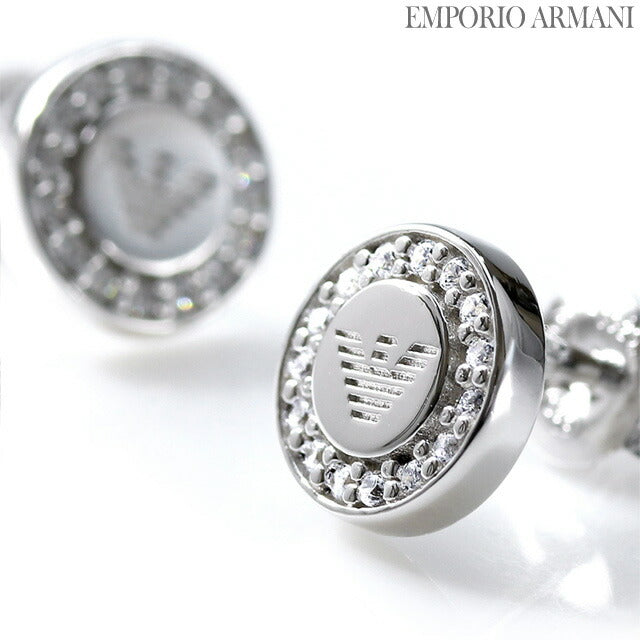 エンポリオ アルマーニ ピアス EMPORIO ARMANI シルバー925 スタッド ラインストーン 両耳 レディース EG3053040 シルバー アクセサリー 記念品 ギフト EG3053040