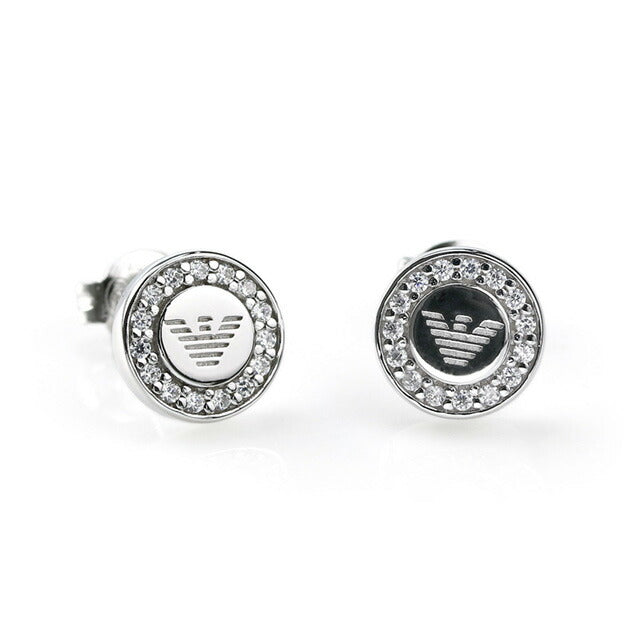 エンポリオ アルマーニ ピアス EMPORIO ARMANI シルバー925 スタッド ラインストーン 両耳 レディース EG3053040 シルバー アクセサリー 記念品 ギフト EG3053040