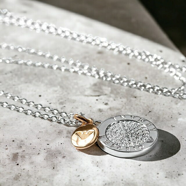エンポリオ アルマーニ ネックレス EMPORIO ARMANI ペンダント シルバー925 レディース EG3374040 シルバー ピンクゴールド アクセサリー EG3374040