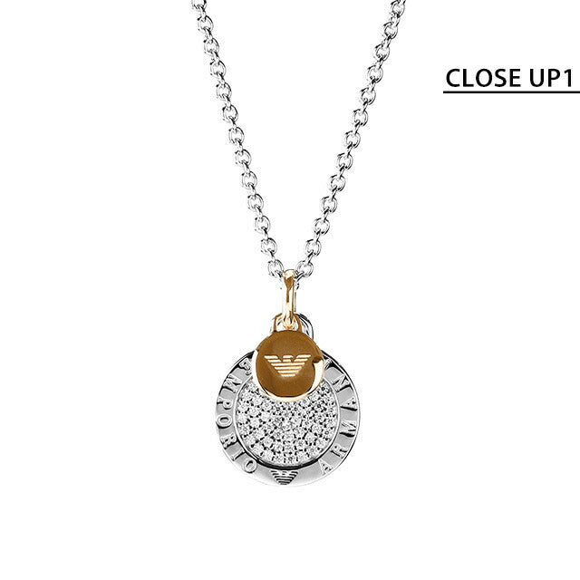 エンポリオ アルマーニ ネックレス EMPORIO ARMANI ペンダント シルバー925 レディース EG3374040 シルバー ピンクゴールド アクセサリー EG3374040