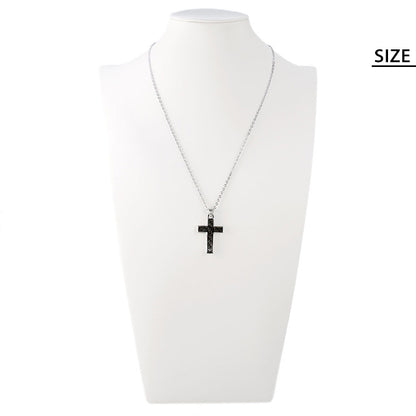 エンポリオ アルマーニ ネックレス EMPORIO ARMANI ペンダント カーボンファイバー クロス メンズ レディース EGS1705040 アクセサリー 記念品 ギフト EGS1705040