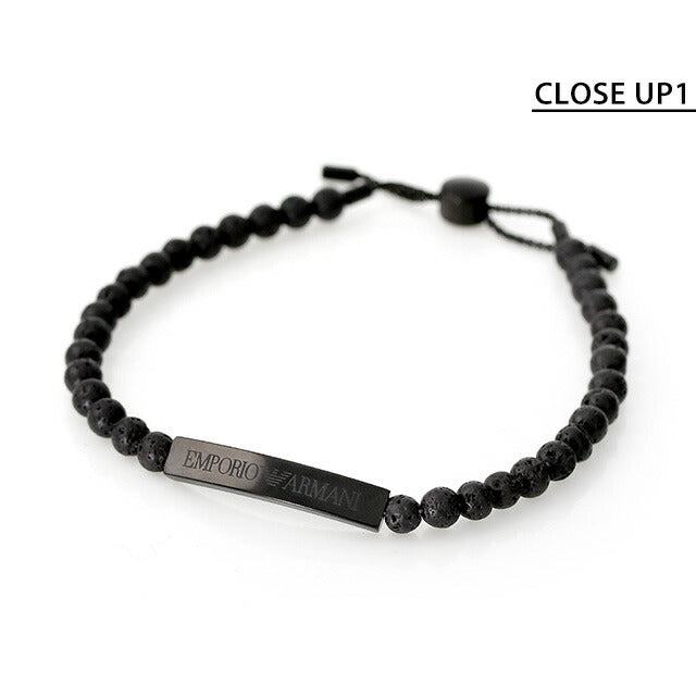 エンポリオ アルマーニ ブレスレット EMPORIO ARMANI ステンレススチール メンズ EGS2478001 ブラック アクセサリー 記念品 プレゼント ギフト EGS2478001