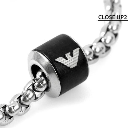 エンポリオ アルマーニ ネックレス EMPORIO ARMANI ペンダント ステンレススチール メンズ EGS2910040 ブラック シルバー アクセサリー EGS2910040