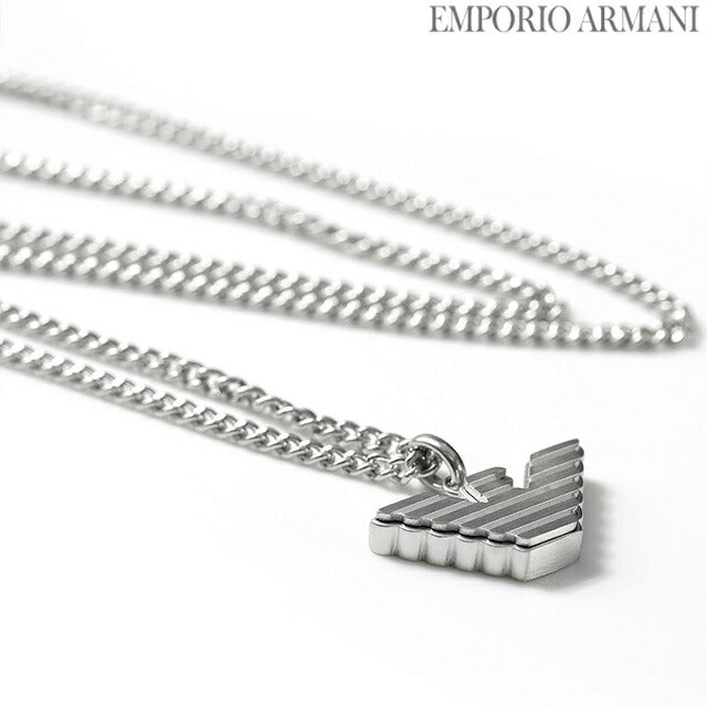 エンポリオ アルマーニ ネックレス EMPORIO ARMANI ペンダント カーボンファイバー イーグル メンズ EGS2916040 シルバー アクセサリー EGS2916040