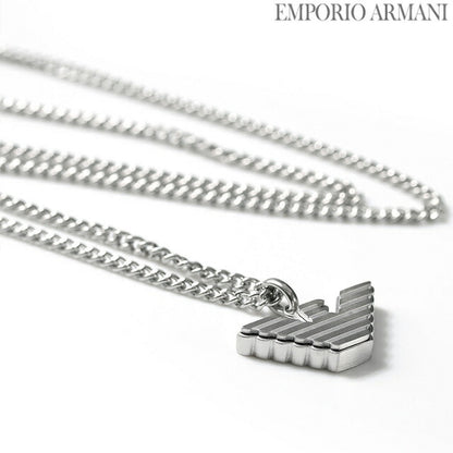 エンポリオ アルマーニ ネックレス EMPORIO ARMANI ペンダント カーボンファイバー イーグル メンズ EGS2916040 シルバー アクセサリー EGS2916040