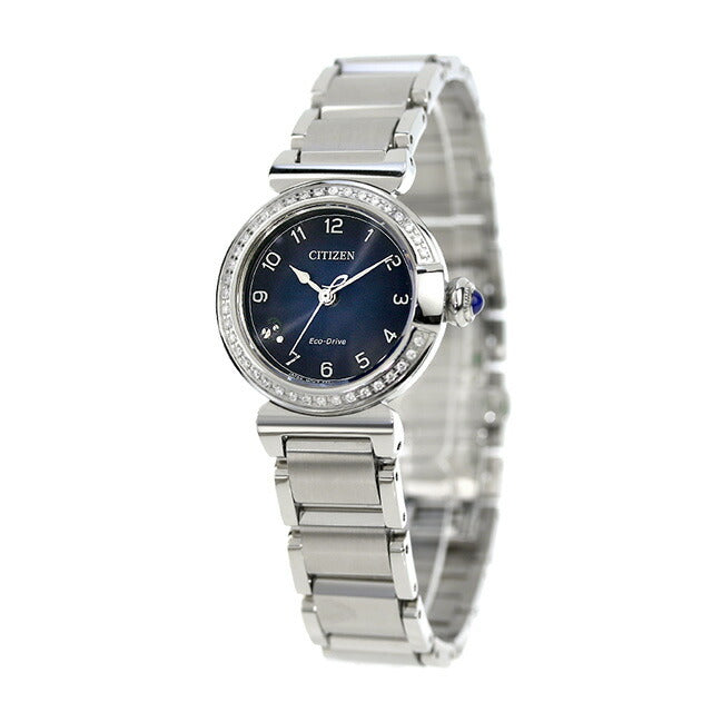 シチズン エル ROUND collection 光発電エコドライブ 腕時計 ブランド レディース ダイヤモンド ソーラー CITIZEN L EM1120-87L アナログ ネイビー EM1120-87L