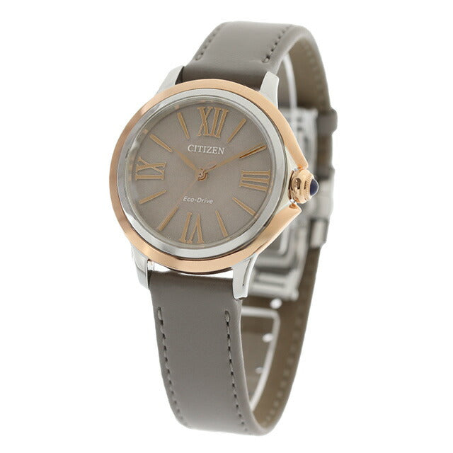 シチズン エル ROUND Collection 光発電エコドライブ 腕時計 ブランド レディース ソーラー CITIZEN L EM1166-01Z アナログ グレー EM1166-01Z