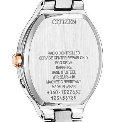 Citizun Cross Sea女士Besic Collection Eco Drive太阳能电台手表品牌ES9364-57W Citizen XC