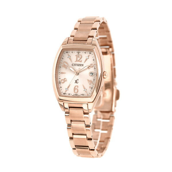 Citizun Cross Happy Happy Eco Drive Solar Radio ES9392-51W Watch Brand CITIZEN XC Pink Gold Ladies