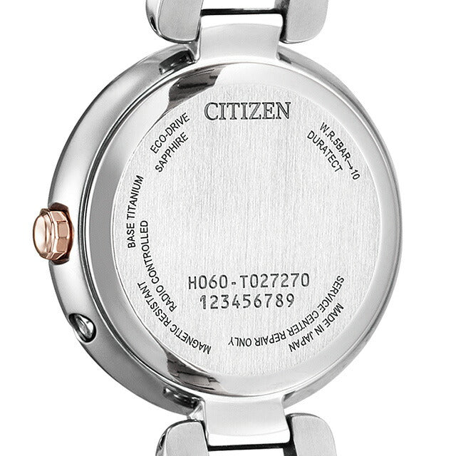 Citizun Cross Sea Watch Brand Mizu Collection Eco Drive Solar Radio Ladies Diamond CITIZEN XC ES9466-65W