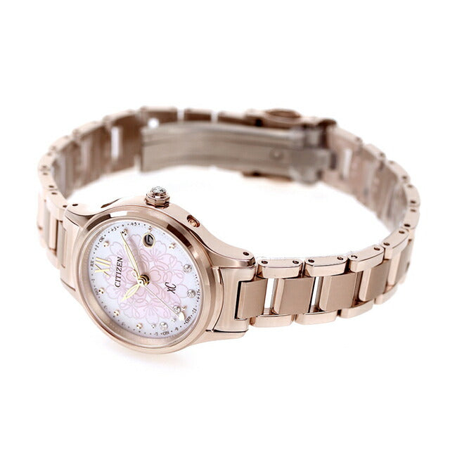 Citizun Cross Sea SAKURA Limited Model Watch Brand Ladies Titanium Limited Diamond Radio Solar CITIZEN XC ES9497-88X