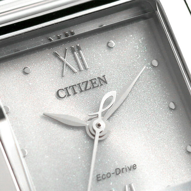 Citizen El Ladies Square Collection Square Solar Solar Eco Drive Solar Watch Brand EW5590-62A Citizen White