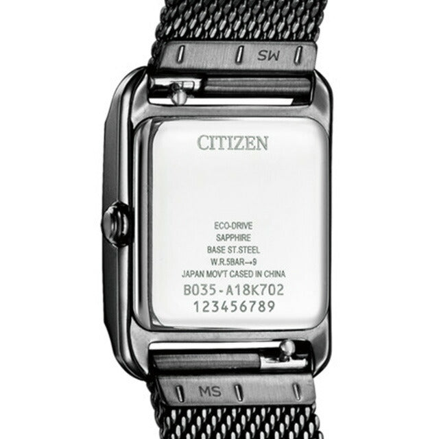 Citizen El Ladies Square Collection Square Solar Solar Eco Drive Solar Watch Brand EW5597-63L Citizen