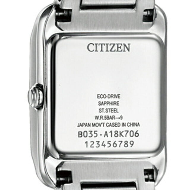 Citizen El SQUARE COLLECTION optical electricity eco-driving watch brand Ladies solar CITIZEN L EW5600-87D analog shell