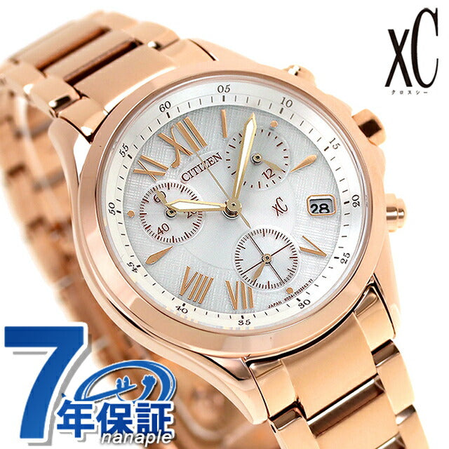 Citizun Cross Sea Eco Drive Solar Chronograph FB1403-53A CITIZEN XC Watch Brand Silver Pink Gold Ladies