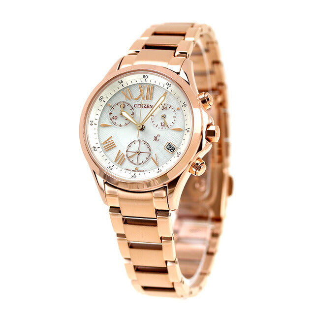 Citizun Cross Sea Eco Drive Solar Chronograph FB1403-53A CITIZEN XC Watch Brand Silver Pink Gold Ladies