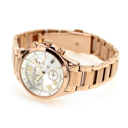 Citizun Cross Sea Eco Drive Solar Chronograph FB1403-53A CITIZEN XC Watch Brand Silver Pink Gold Ladies