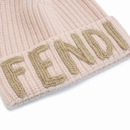 Fendi Knit Cap Ladies Brand FENDI Italy FXQ900 Pink Hat Selectable Model FenFXQ900A