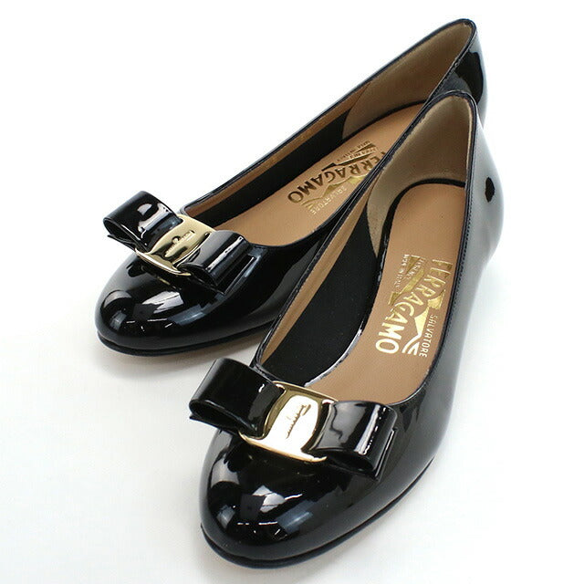 Ferragamo Shoes Ladies Brand Ferragamo Italy 01-B221 Black Shoes Select Model FER01-B221A