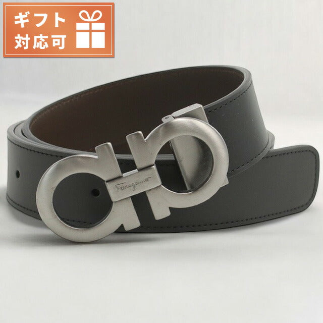 フェラガモ ベルト メンズ ブランド FERRAGAMO DOUBLE ADJUS イタリア 67-5542 NERO-HICKORY ブラック ブラウン系 小物 選べるモデル FER67-5542B