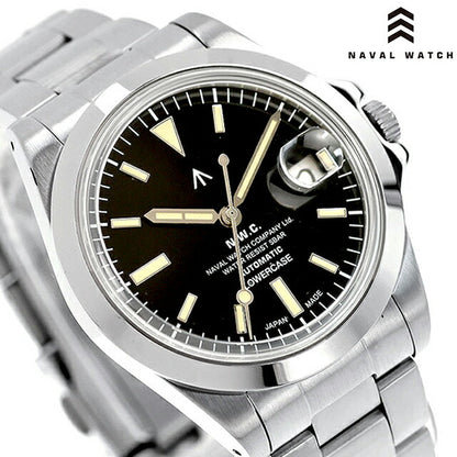 ナバルウォッチ Naval Watch Produced By LOWERCASE 自動巻き 腕時計 ブランド メンズ NAVAL WATCH FRXA001 アナログ ブラック 黒 日本製 FRXA001