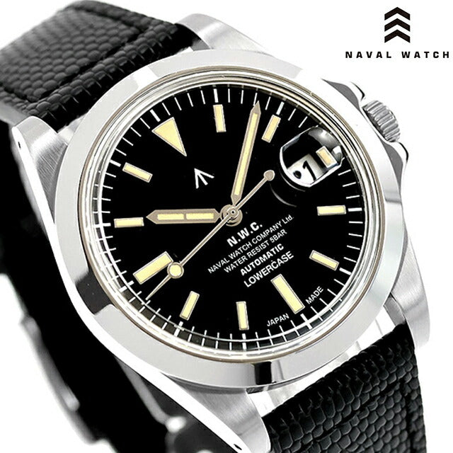 ナバルウォッチ Naval Watch Produced By LOWERCASE 自動巻き 腕時計 ブランド メンズ NAVAL WATCH FRXA002 アナログ ブラック 黒 日本製 FRXA002