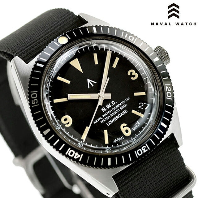 ナバルウォッチ Naval Watch Produced By LOWERCASE クォーツ 電池式 腕時計 ブランド メンズ NAVAL WATCH FRXB002 アナログ ブラック 黒 日本製 FRXB002
