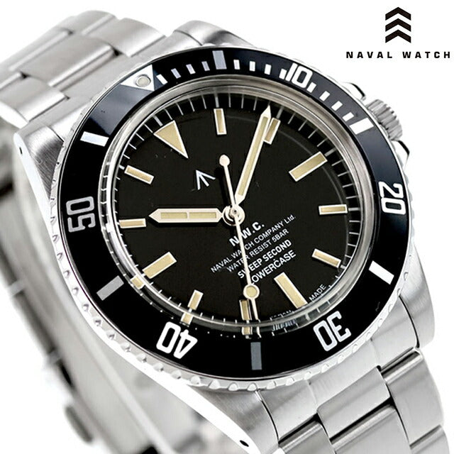 ナバルウォッチ Naval Watch Produced By LOWERCASE Sweep Second クォーツ 電池式 腕時計 ブランド メンズ NAVAL WATCH FRXE001 アナログ ブラック 黒 日本製 FRXE001