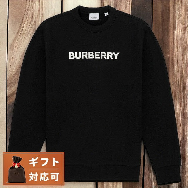 Burberry Burberry 8055312 A1189 L徽标印花棉质运动衬衫脖子培训师长袖套头衫L大小ftbu00003m