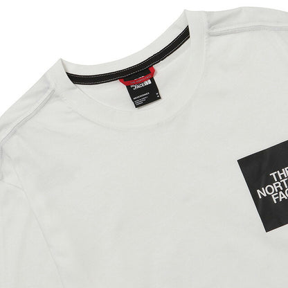 The North Face Brand Short Sleeve T -shirt Cut Saw Men NF0A37FT FN4 L Long Sleeve Fine T -shirt Box Logo L Size White Fashionable Gift FTNF00048M