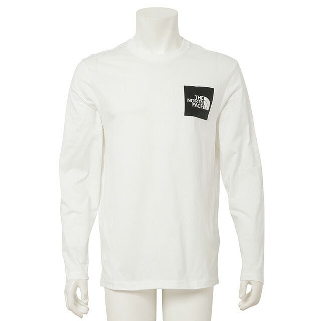 The North Face Brand Short Sleeve T -shirt Cut Saw Men NF0A37FT FN4 L Long Sleeve Fine T -shirt Box Logo L Size White Fashionable Gift FTNF00048M