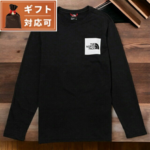 ザ ノースフェイス ブランド 半袖Tシャツ カットソー メンズ NF0A37FT JK3 M ロングスリーブ ファイン Tシャツ ボックスロゴ Mサイズ ブラック おしゃれ ギフト FTNF00049M