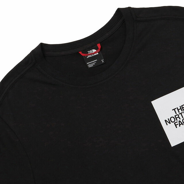 The North Face Brand Short Sleeve T -shirt Cut Saw Men NF0A37FT JK3 M Long Sleeve Fine T -shirt Box Logo M Size Black Fashionable Gift FTNF00049M