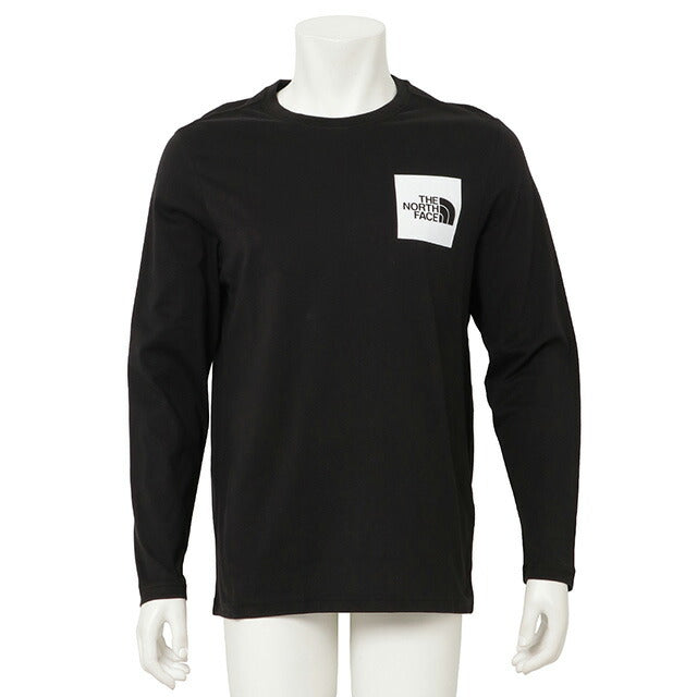 The North Face Brand Short Sleeve T -shirt Cut Saw Men NF0A37FT JK3 M Long Sleeve Fine T -shirt Box Logo M Size Black Fashionable Gift FTNF00049M