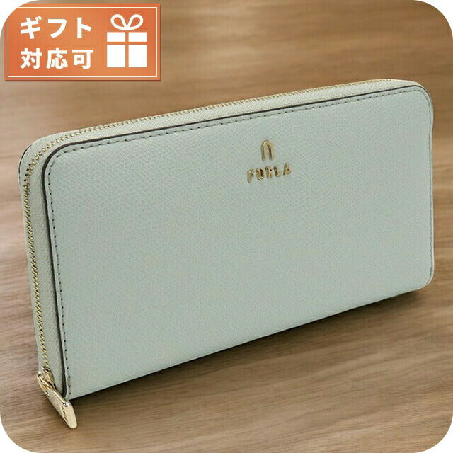 フルラ 長財布ラウンドファスナー レディース ブランド FURLA FURLA CAMELIA レザー WP00322 LAGUNA ブルー系 財布 FURWP00322101