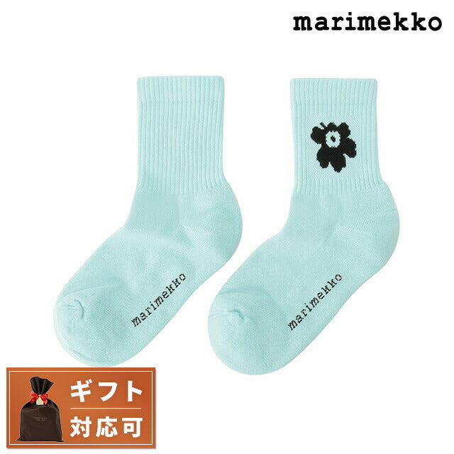 Marimekko Brand Crew Socks Ladies 091733 155 37-39 Unico One Point Short Socks Socks Japanese Size 23.5-25cm Light Blue Fashionable FXMM00496L