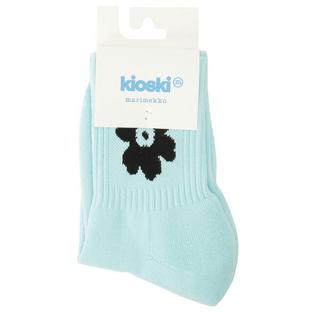 Marimekko Brand Crew Socks Ladies 091733 155 37-39 Unico One Point Short Socks Socks Japanese Size 23.5-25cm Light Blue Fashionable FXMM00496L