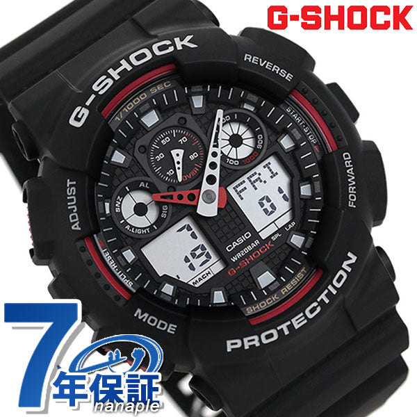 G-shock G-SHOCK STANDARD Black Red GA-100-1A4DR Casio Watch Brand Men&