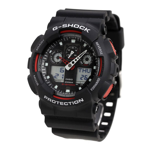 G-shock G-SHOCK STANDARD Black Red GA-100-1A4DR Casio Watch Brand Men&