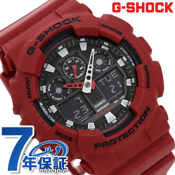 G-SHOCK SHOCK STANDARD Black Red GA-100B-4ADR Casio CASIO