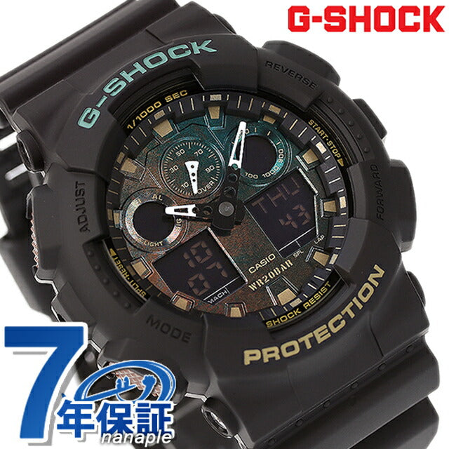 gショック ジーショック G-SHOCK GA-100RC-1A メンズ 腕時計 ブランド カシオ アナデジ ブラック スチールブラウン 黒 GA-100RC-1ADR