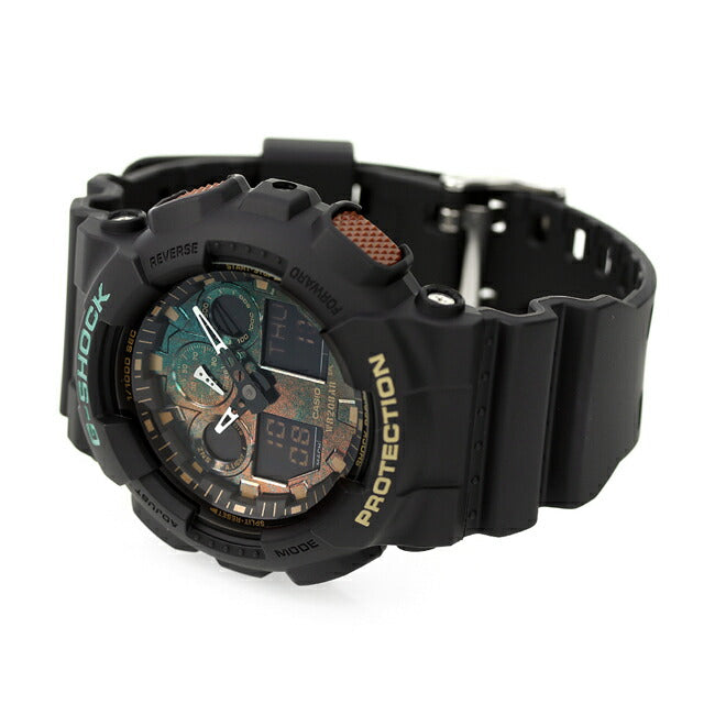 G-Shock G-Shock GA-100RC-1A男士手表品牌Casio Anadige黑色钢黑色GA-100RC-1ADR