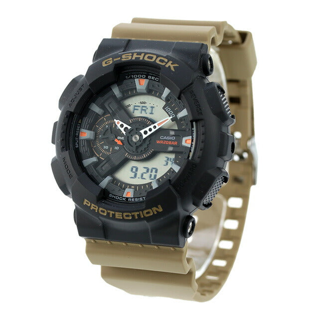 gショック ジーショック G-SHOCK GA-110TU-1A5 アナログデジタル GA-100シリーズ メンズ 腕時計 ブランド カシオ casio アナデジ ブラック ベージュ 黒 GA-110TU-1A5DR