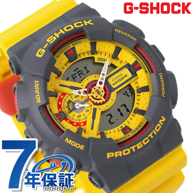 G-Shock Gee Shock g-shock Quartz ga-10y-9a 110男士手表品牌Anadigi黄色Casio GA-10Y-9ADR