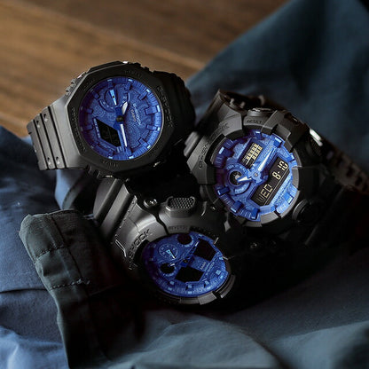 G-Shock Gee Shock g-shock Quartz GA-100BP-1A模拟数字GA-100男士手表Black Blue Blue Blun Blun Black Casio GA-100BP-100R