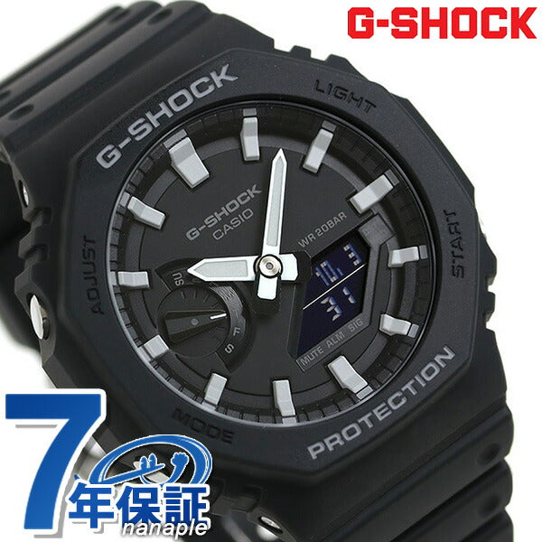 G-Shock G-Shock GA-2100男士手表品牌GA-2100-1ADR黑色黑色时钟Casio